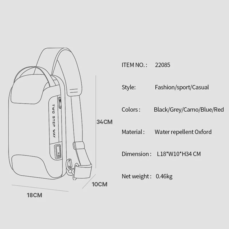 Anti-Theft Crossbody Bag – Keep Your Gear Safe & Charged