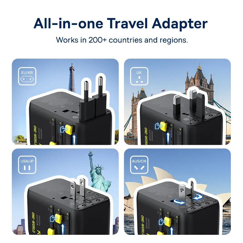 Universal Travel Adapter – One Charger for Every Trip