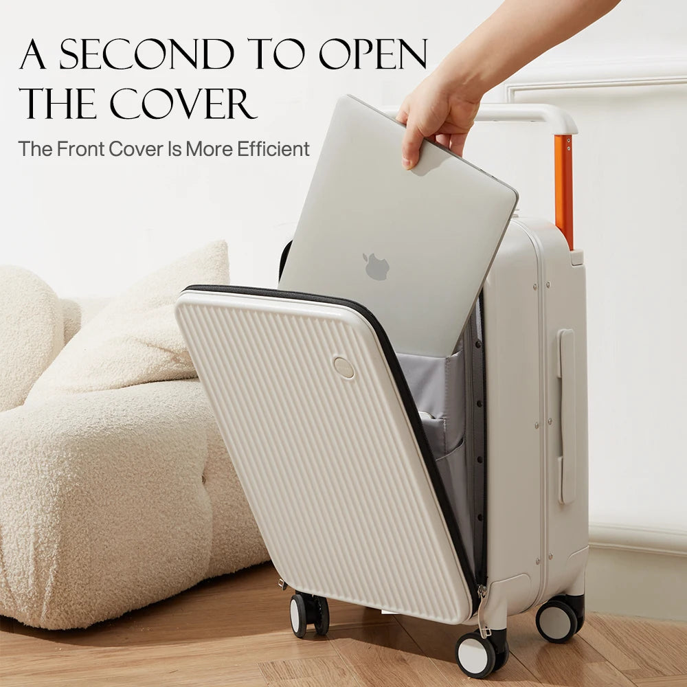Laptop Carry-On Suitcase – Quick-Access Front Pocket