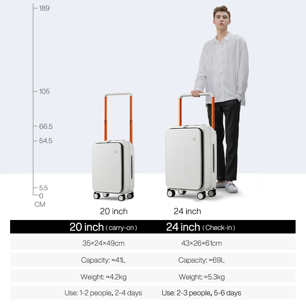 Laptop Carry-On Suitcase – Quick-Access Front Pocket